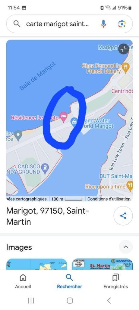 Appartement PIEDS DANS L'EAU VUE MER ACCES PLAGE ET PISCINE Marigot  Exterior foto
